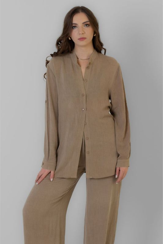 Długa koszula damska z rayonu - Chill