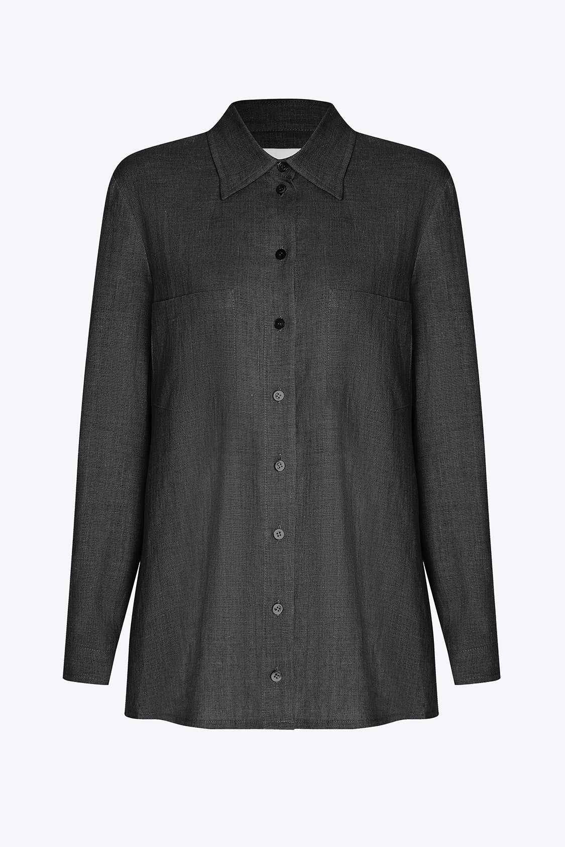 Lniana koszula oversize z długim rękawem