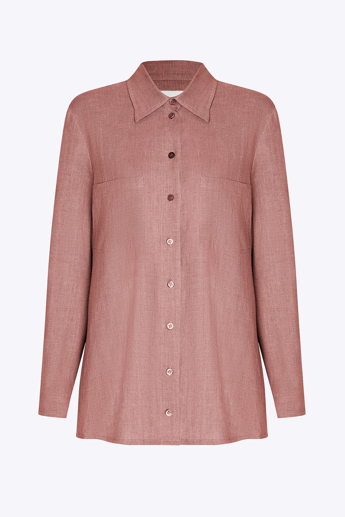 Lniana koszula oversize z długim rękawem