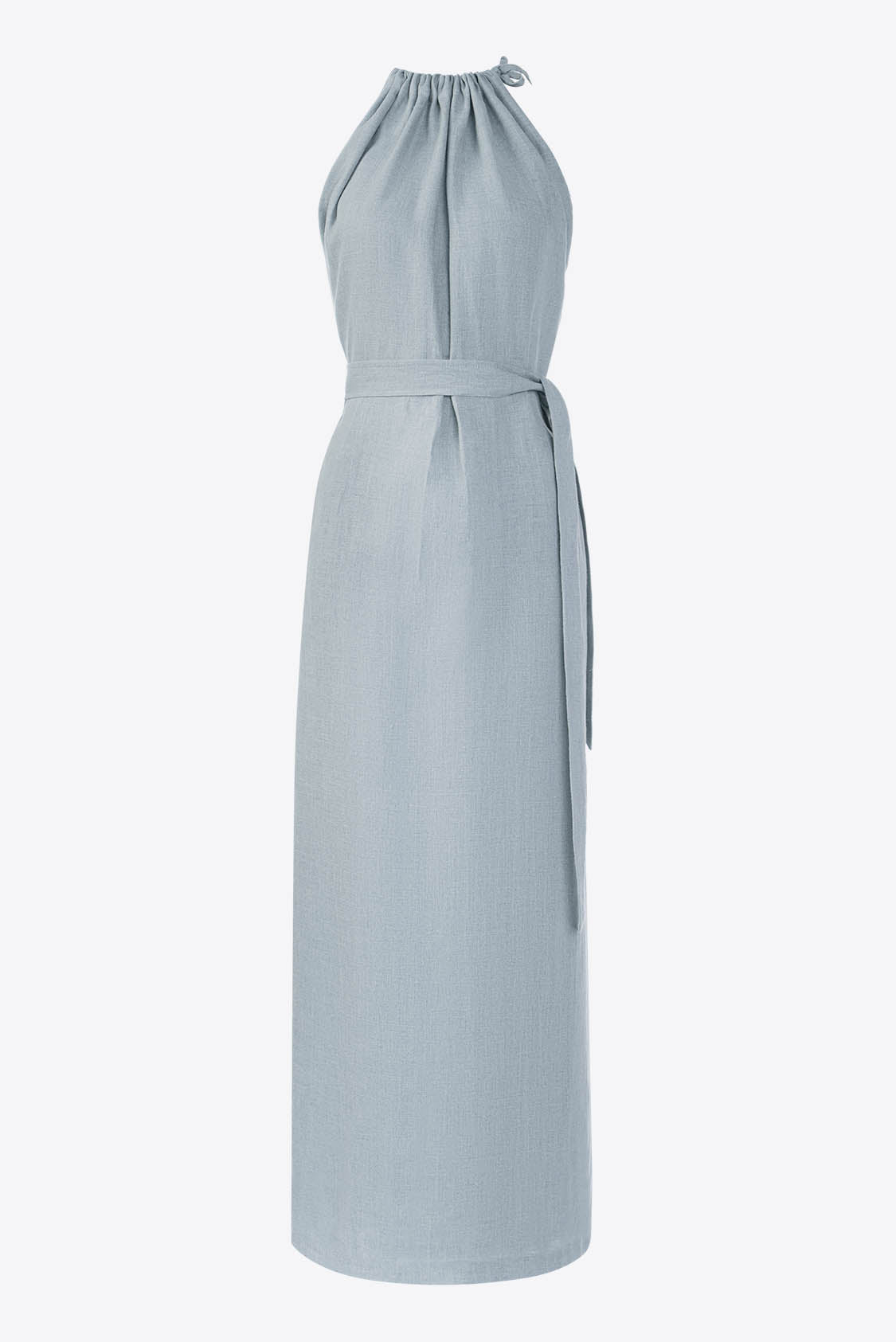 Lniana sukienka elegancka maxi - Amalfi