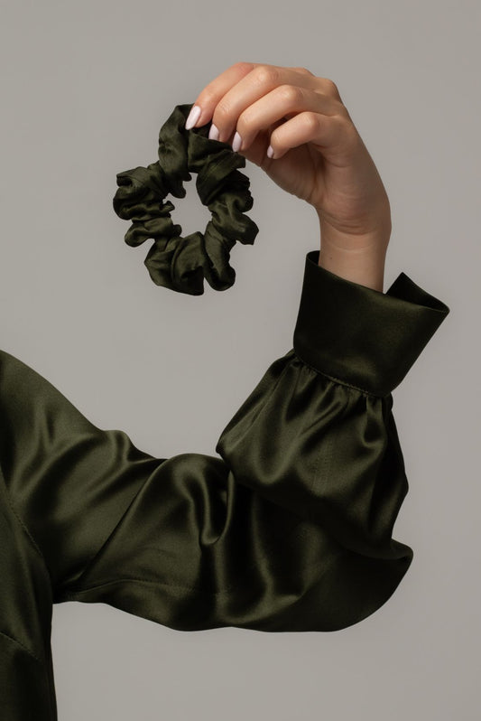 Scrunchie jedwabna gumka do włosów