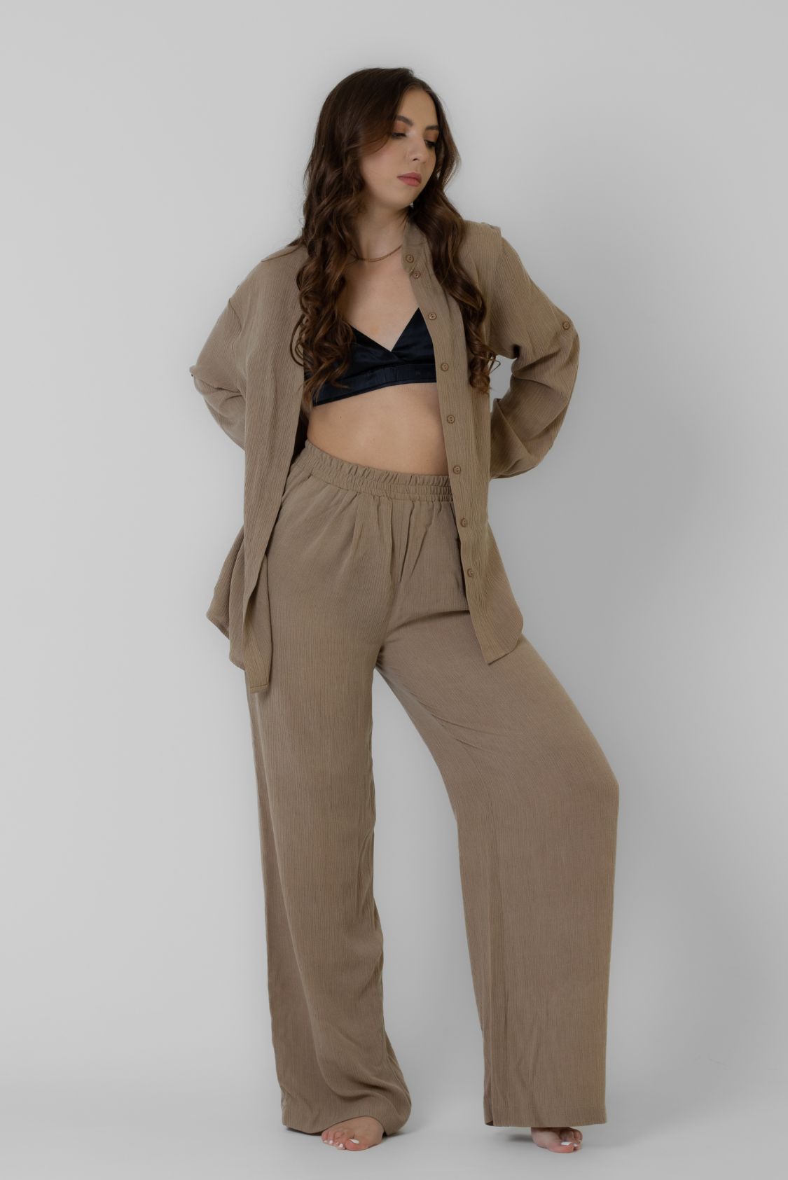 Komplet damski ze spodniami z rayonu Chill