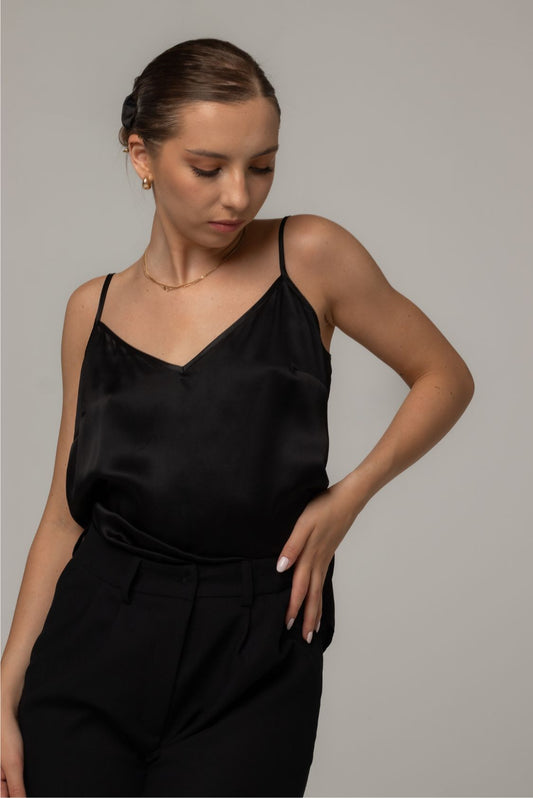 Top z jedwabiu naturalnego