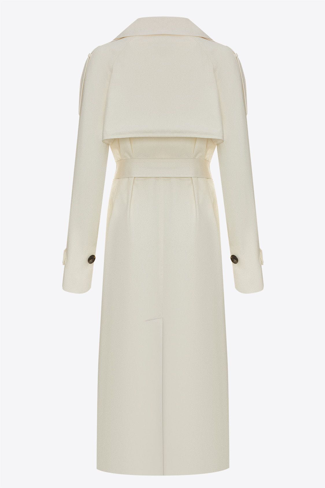 Trencz dwurzędowy oversize ecru - Holystic Lima