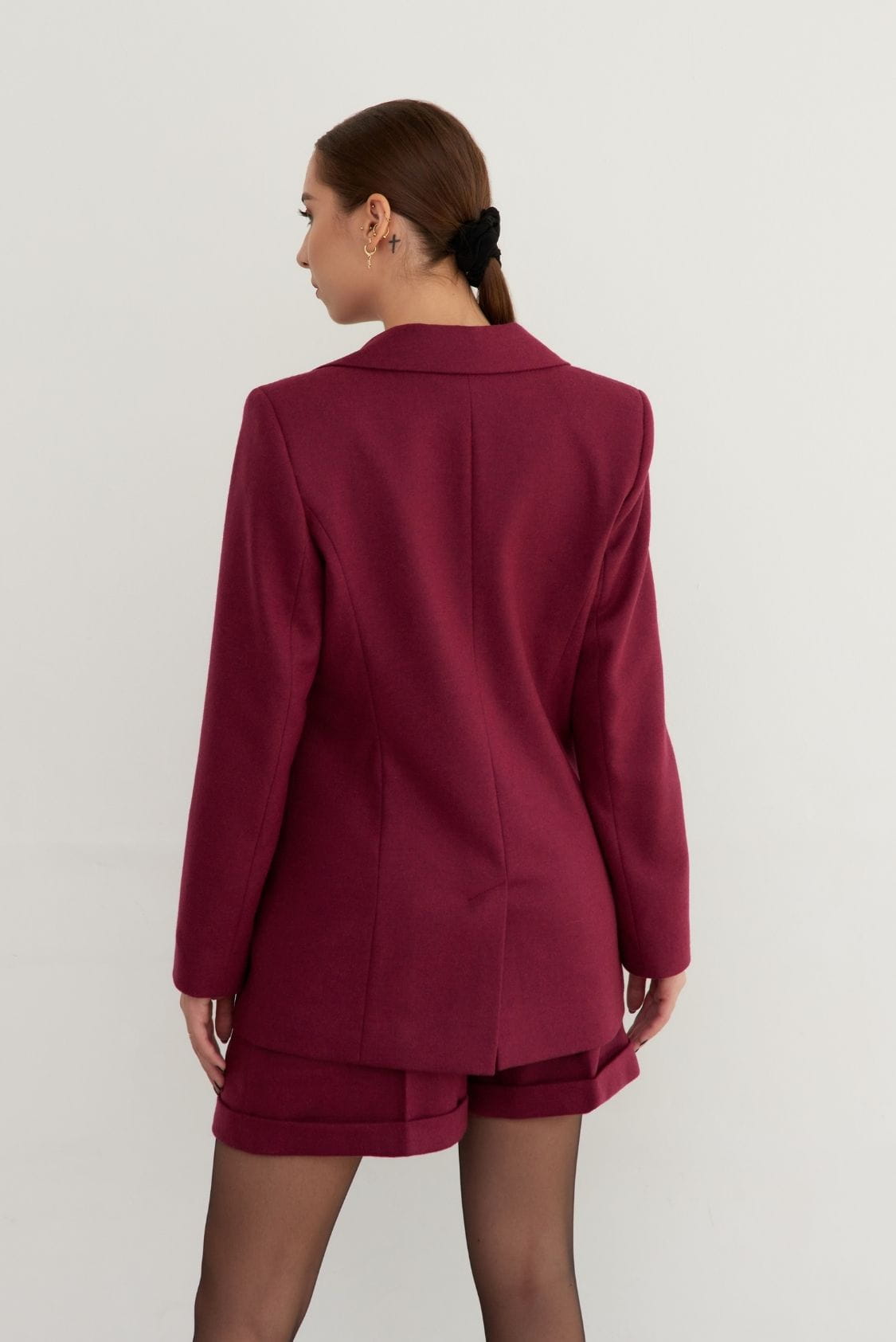Taliowana marynarka z alpaki damska, fuksja - Holystic
